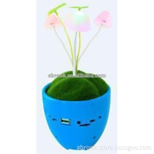 New product usb mini flowerpot speaker led